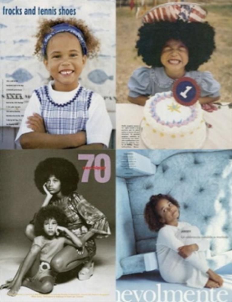 In this image we can see a collage of pictures with a group of children and some text on it.