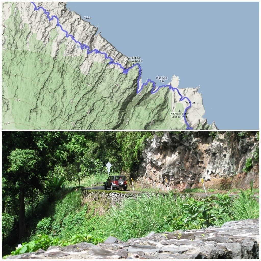 This is collage image in this image there is car on road and there are trees in another image there...