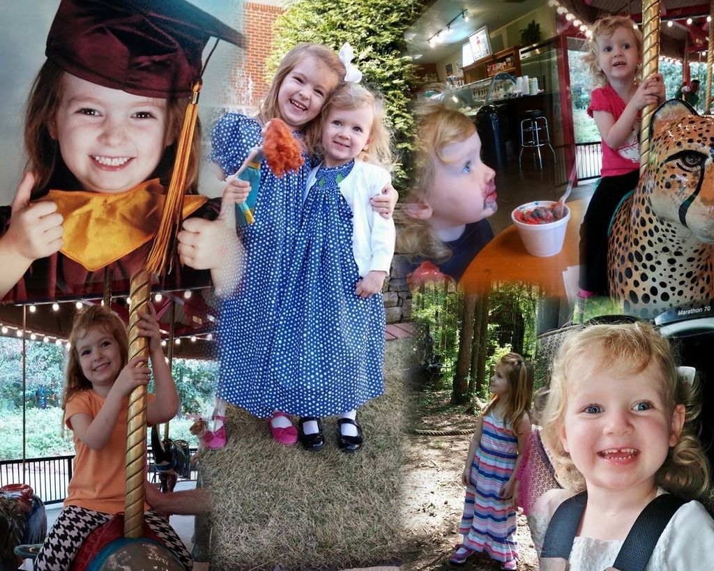 This is a collage image. In this we can see fun rides, children's, table, cup, food item, spoon and...