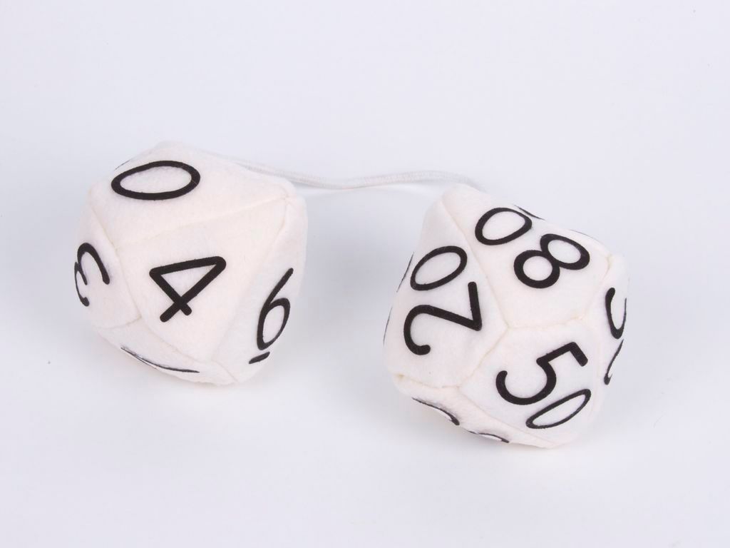 Here we can see dice on a white platform.