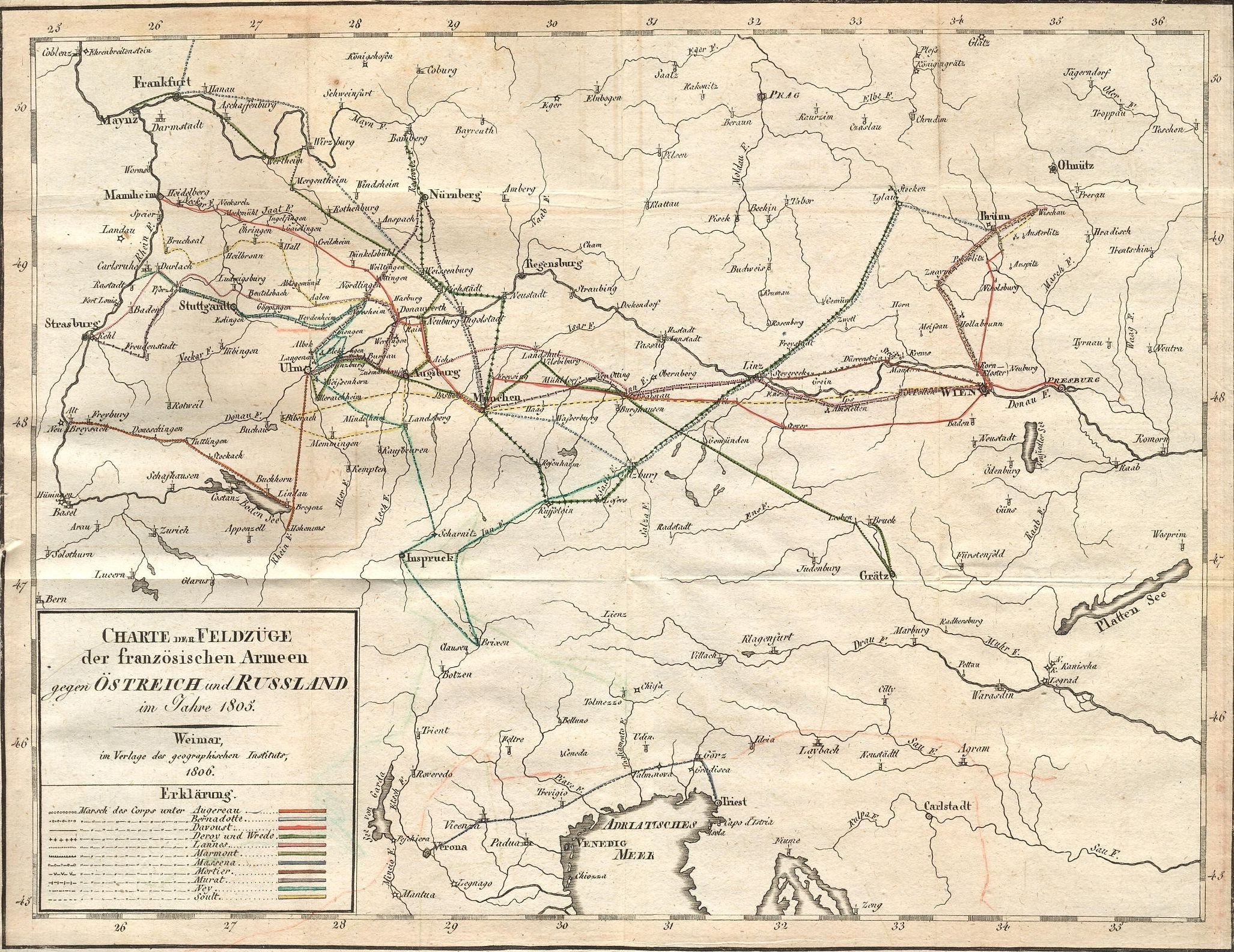 The image shows an old map of Germany with a black border and text written on it. The map is...