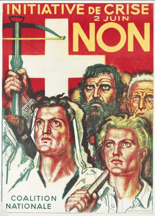 The image shows a poster for the Coalition Nationale, an initiative de crise non, featuring a group...