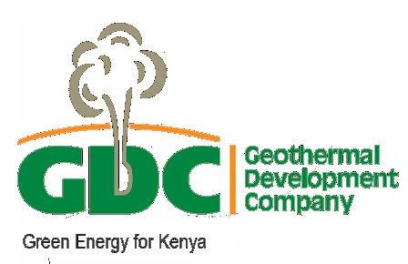 The image shows the logo of the Geothermal Development Company (GDC) with the text "Green Energy...