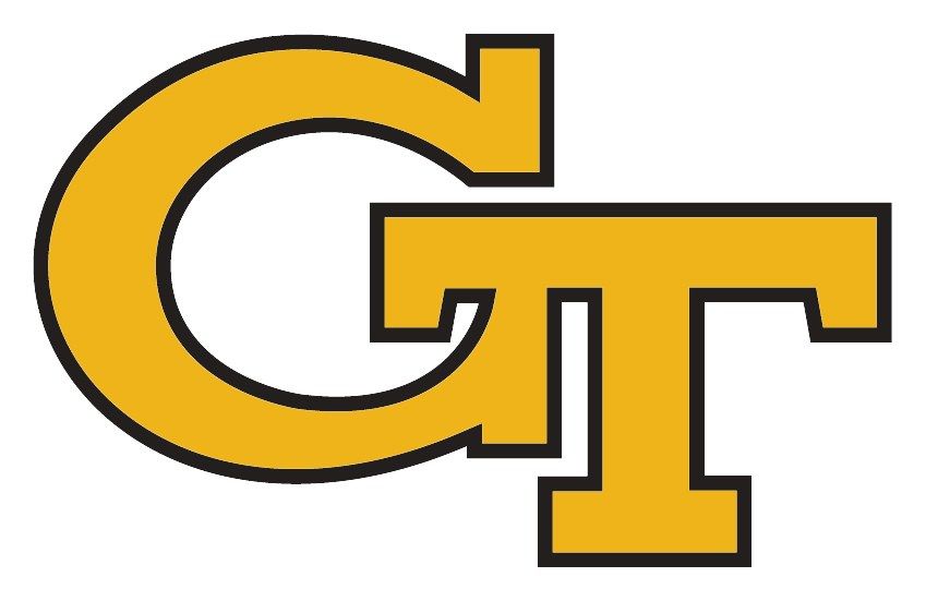 The image shows the Georgia Tech Yellow Jackets logo, which is a yellow letter 'G' in the center of...
