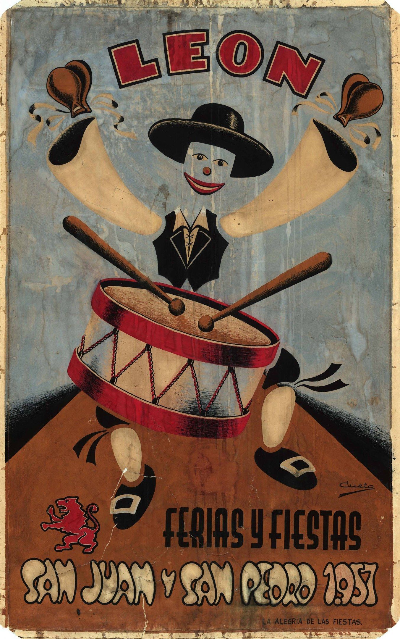 The image shows a poster advertising a carnival in San Juan, Puerto Rico. It features a painting of...