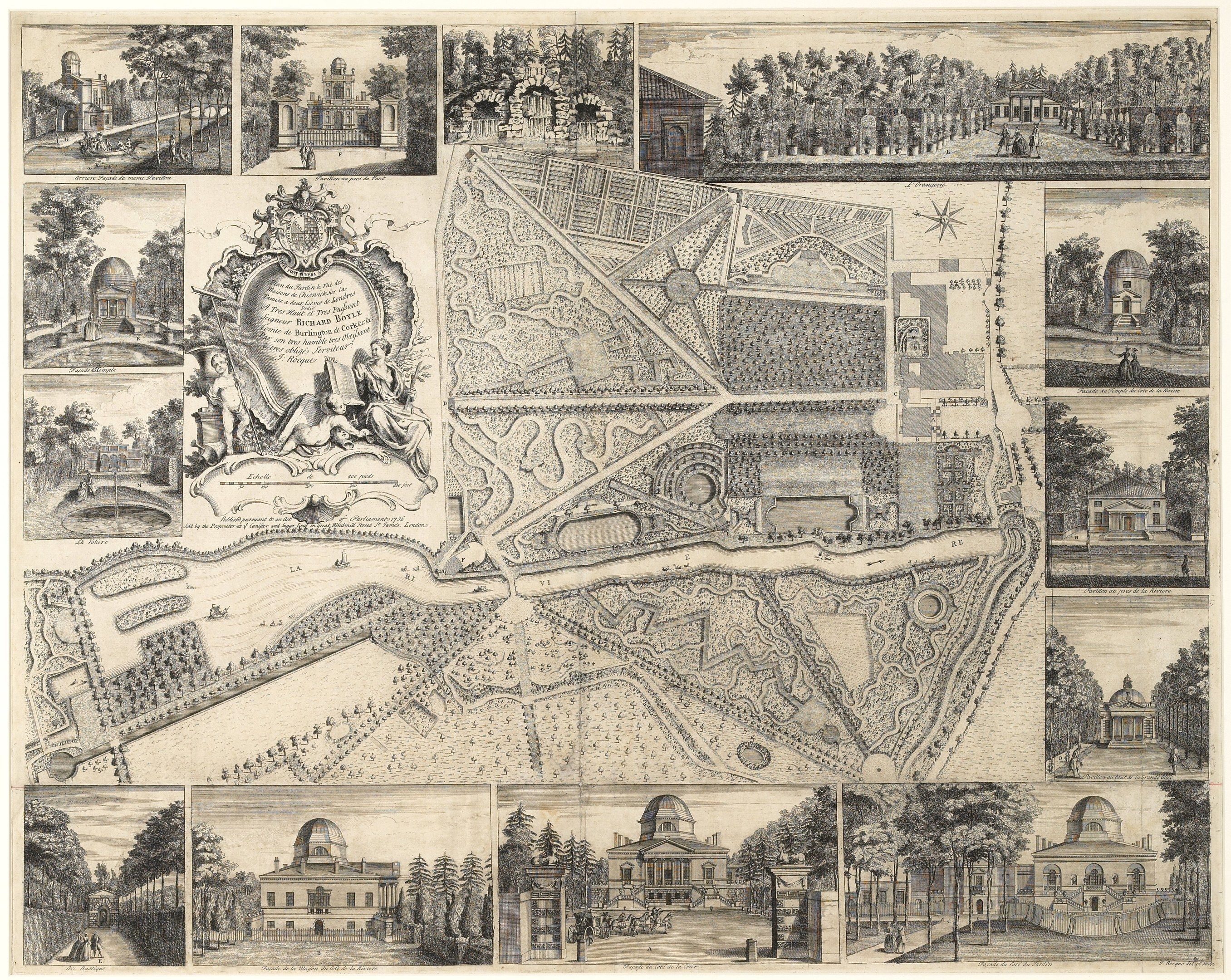 The image shows a poster with a map of the city of London, England, featuring a variety of...