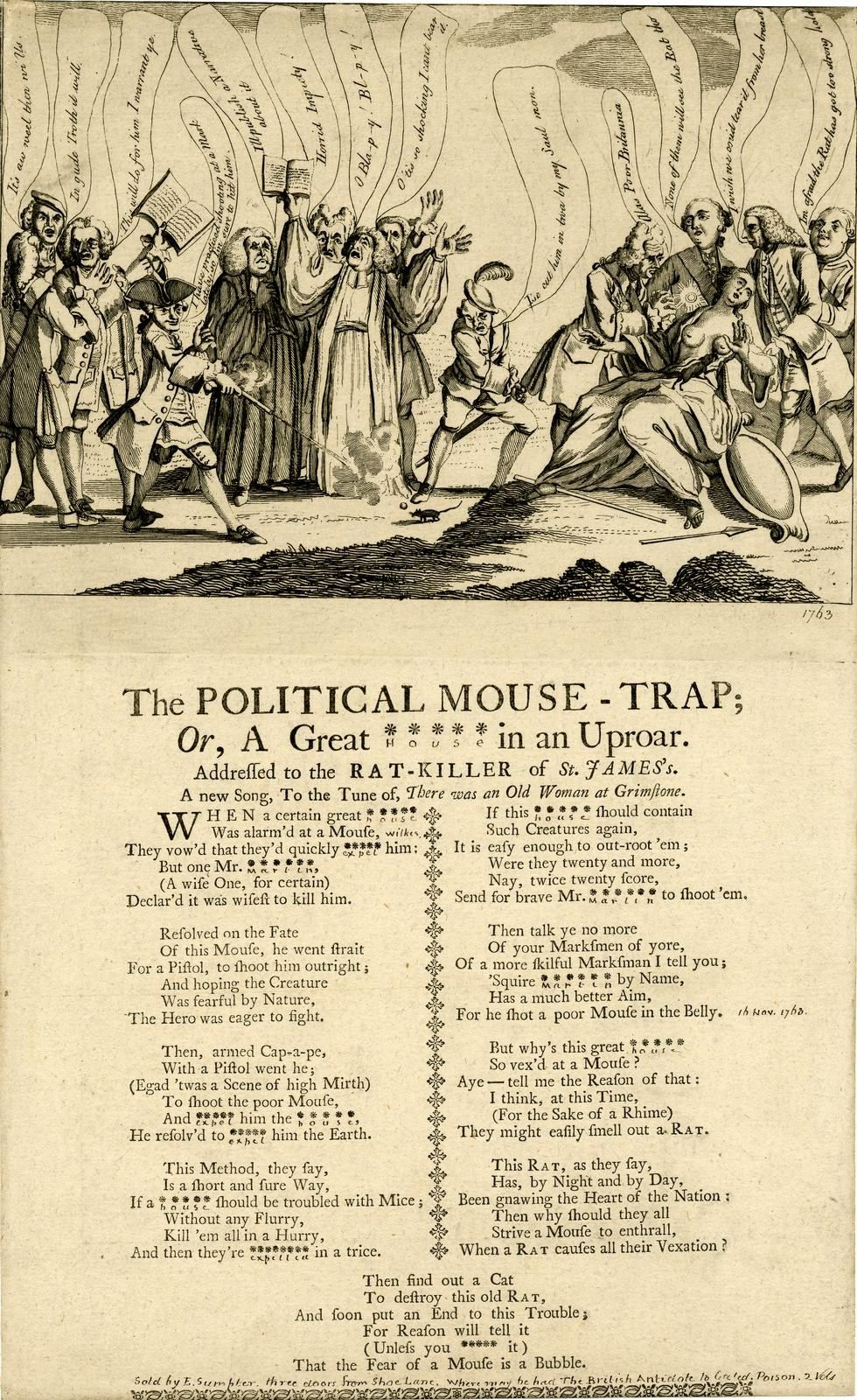 The image shows a paper with a drawing of a group of people and text that reads "The Political...