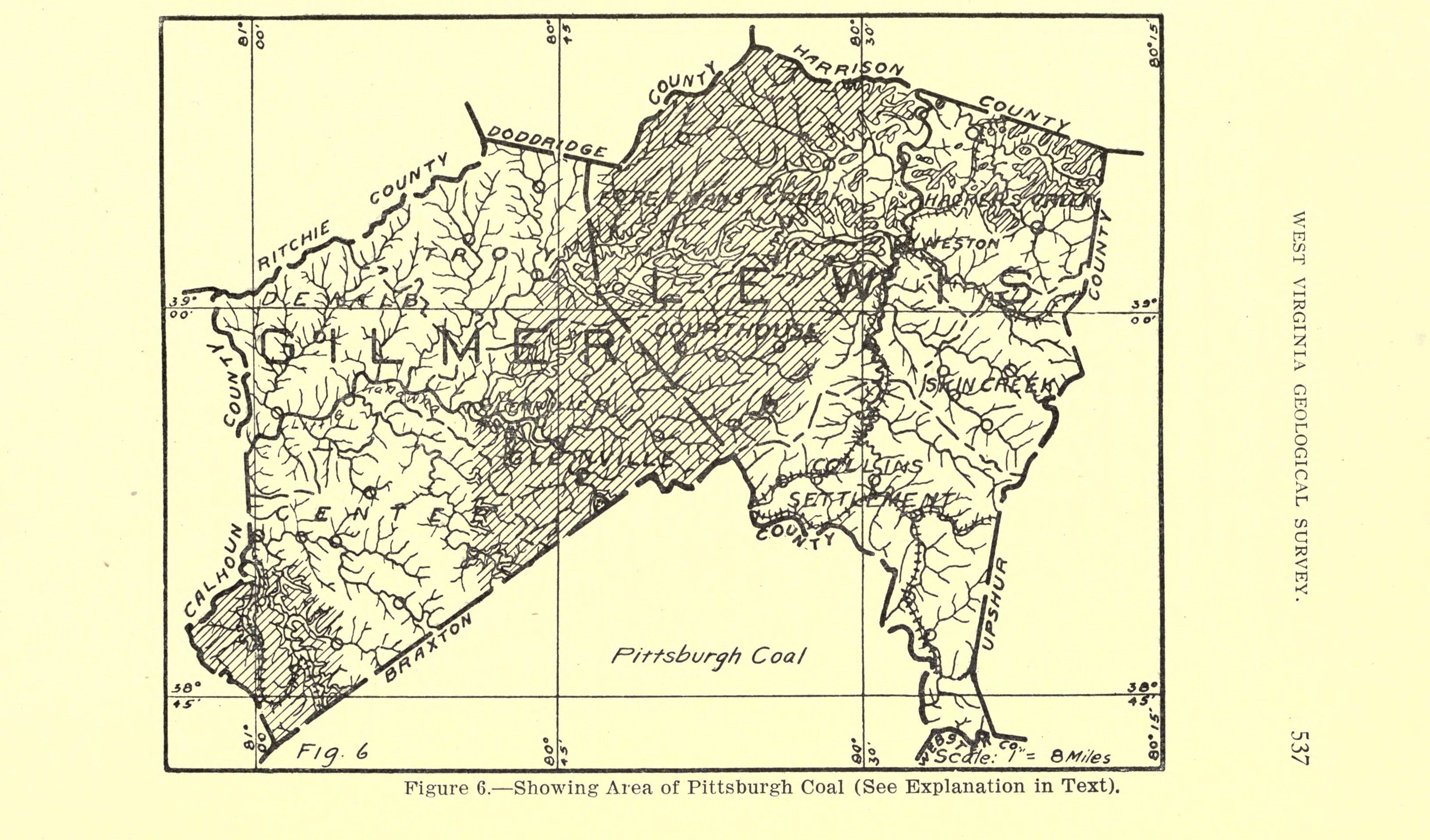 The image shows a paper with a map of the state of Pennsylvania, with text and numbers indicating...