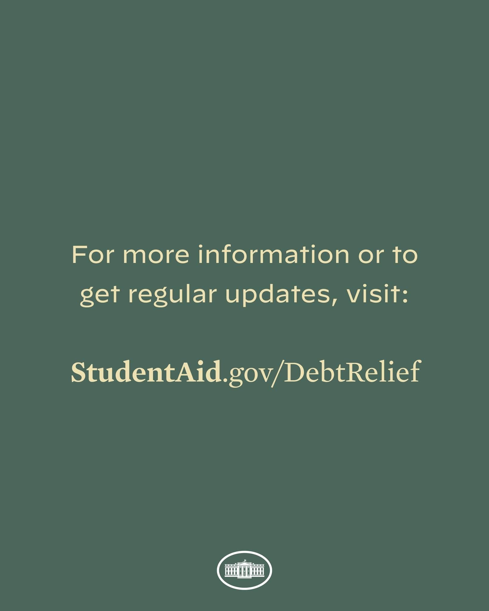 The image shows a green background with the text "For more information or to get regular updates,...