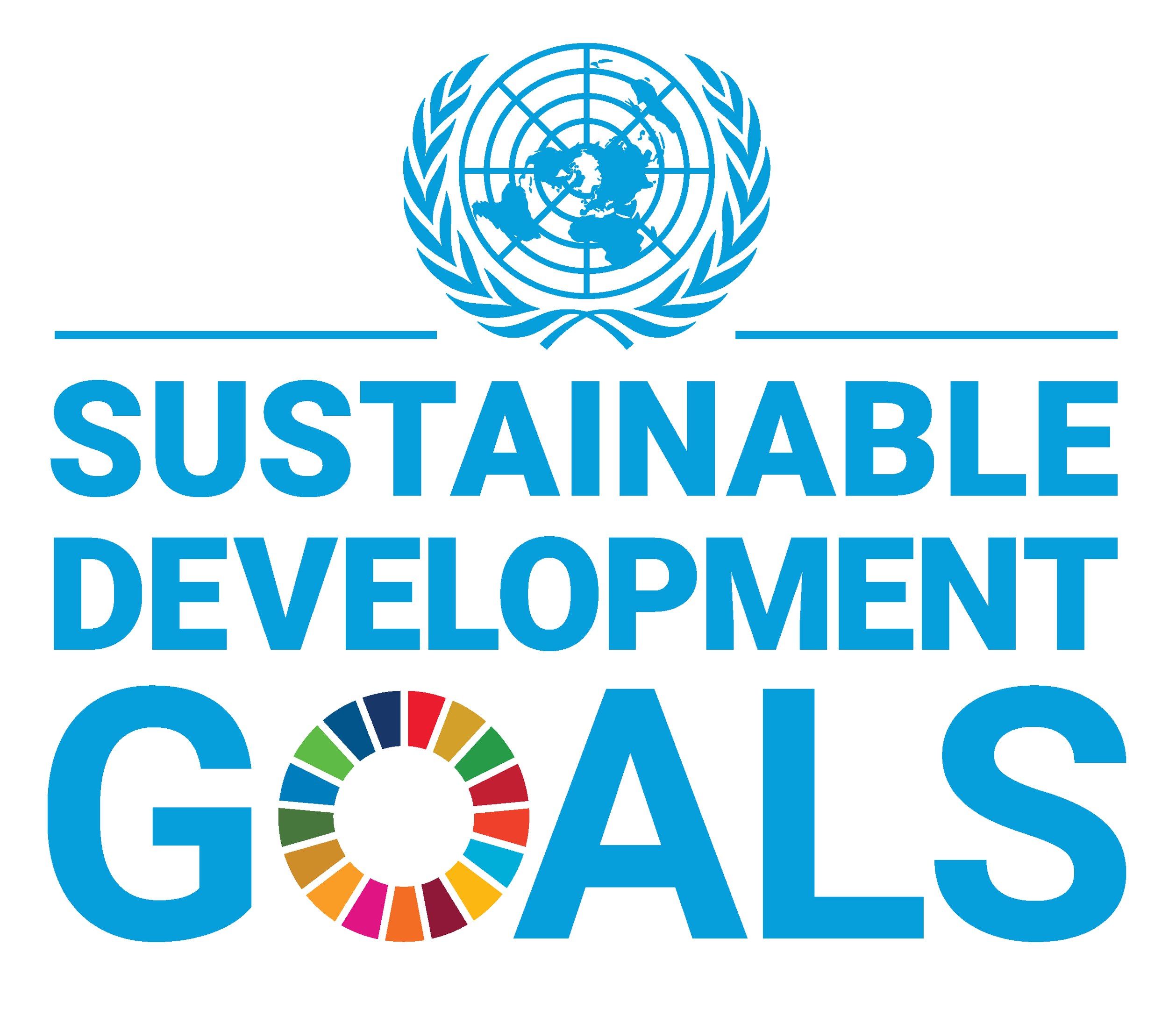 The image shows the logo of the United Nations Sustainable Development Goals, which consists of a...