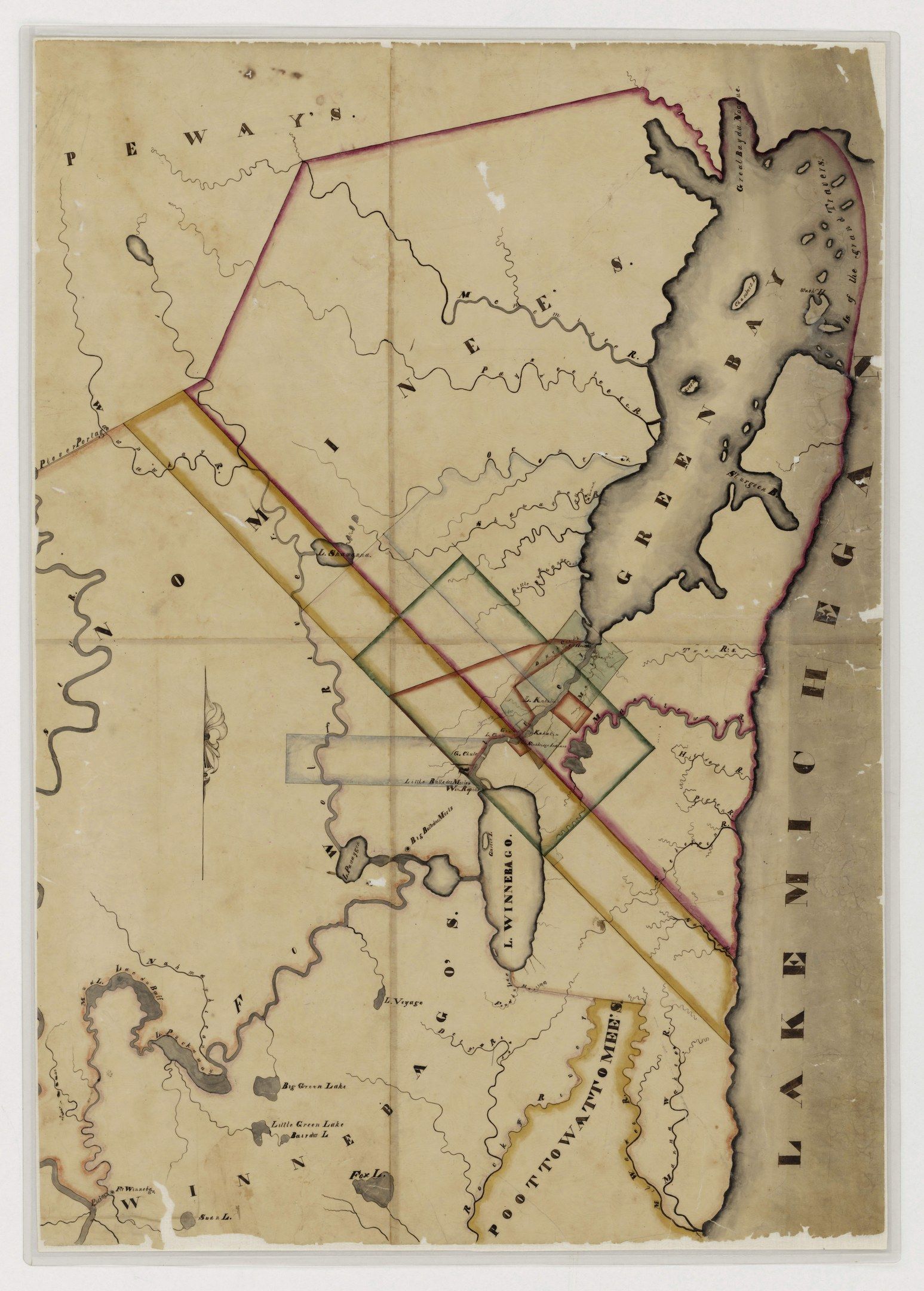 The image shows a map of the city of New York with a red line in the middle of it, set against a...