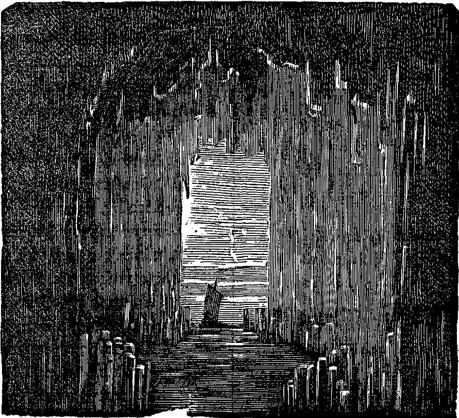 The image shows a black and white illustration of a tunnel with a light at the end. At the bottom...