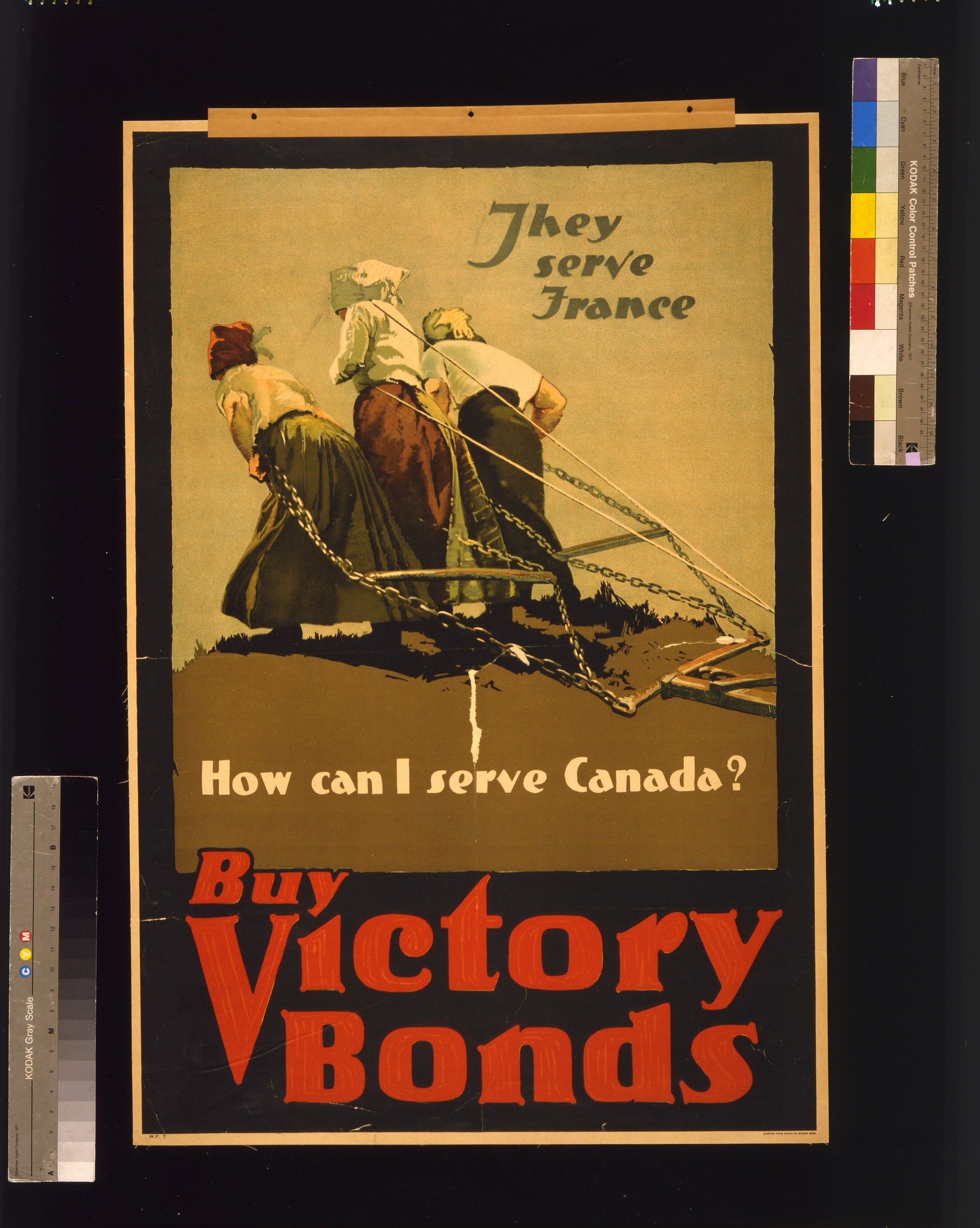 The image shows a poster with a black background featuring three people and text that reads "They...