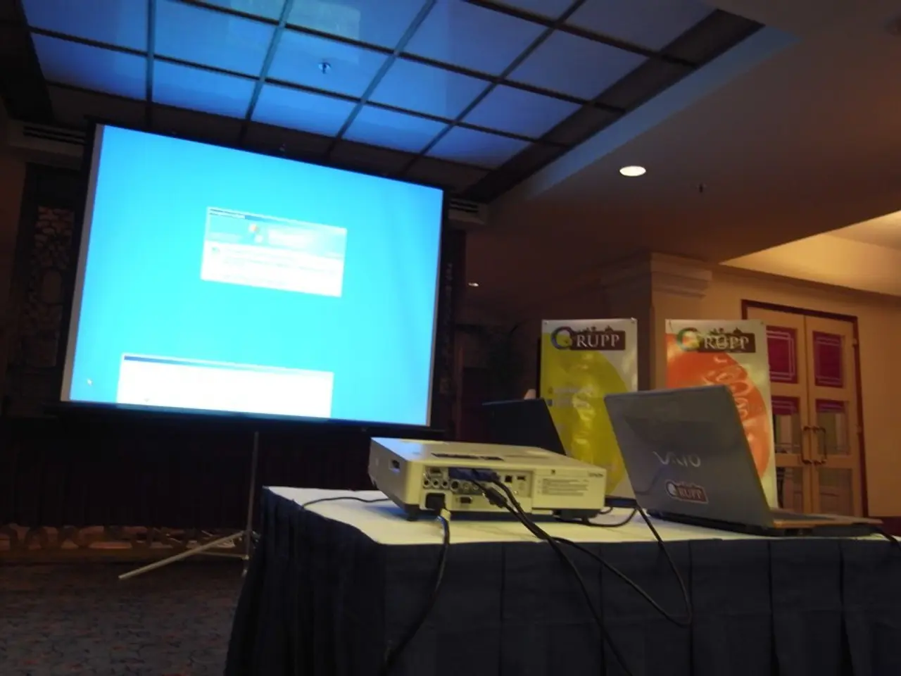 One-time projector screen requirement met with eco-friendly substitute, saving nearly £100 in cost