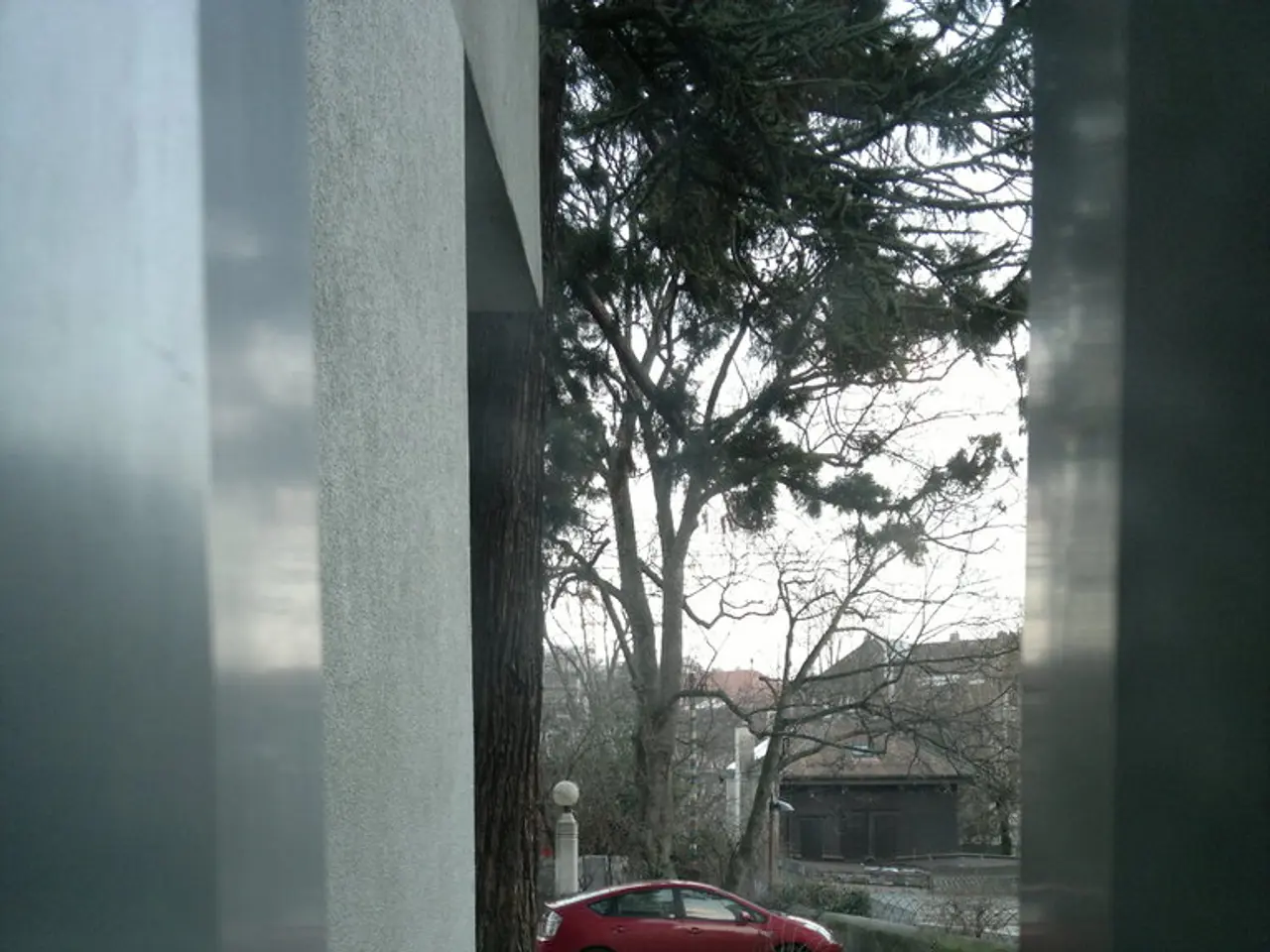 In the picture there is a house and in front of the house there is a big tree,beside the tree there...