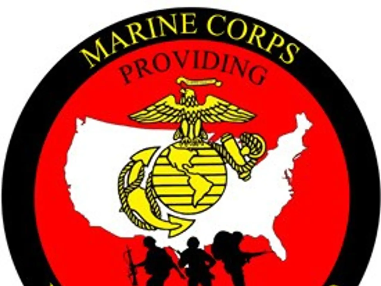 The image shows a poster with the text "Marine Corps Mobilization Command" and a logo of the United...