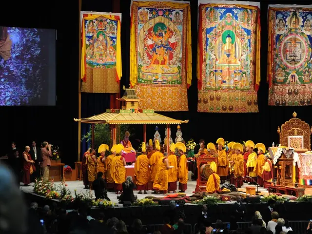 stands of fans for an exhibition of 'The Wizard of Oz' at the Vegas Sphere, exceeding 120 thousand...