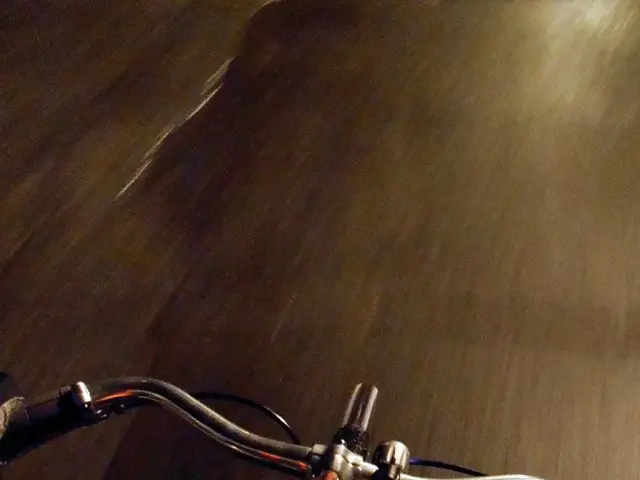 Car accident in forest roundabout involving pedelec rider