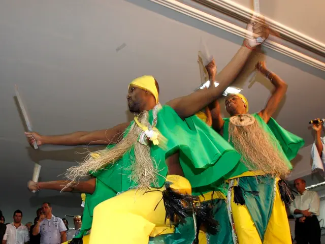 Wolves and human perform a dance