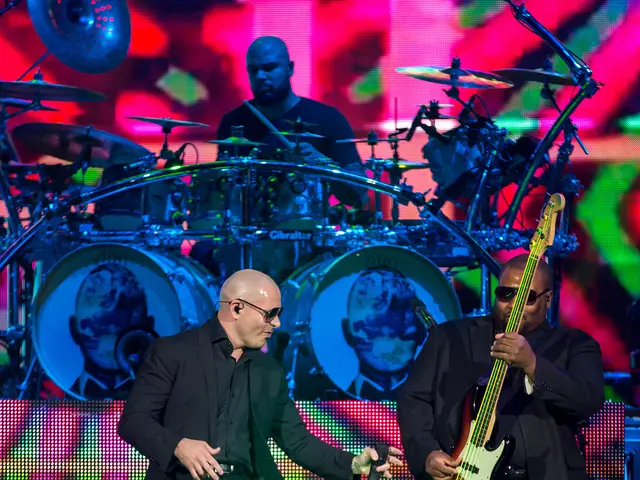 Musician Badshah mocks Donald Trump's tariff policies during a performance in New Jersey, as caught...