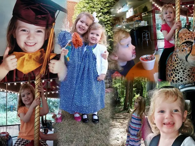 This is a collage image. In this we can see fun rides, children's, table, cup, food item, spoon and...