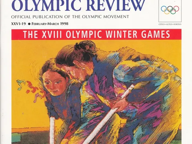 The image shows a poster for the 1988 Winter Olympics in Nagano, Japan. It features a painting of...