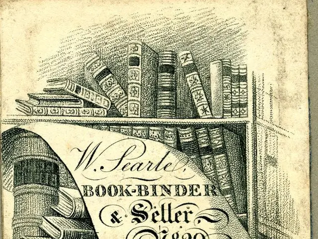 The image shows an old book with a bunch of books on top of it. The book is open and the pages are...