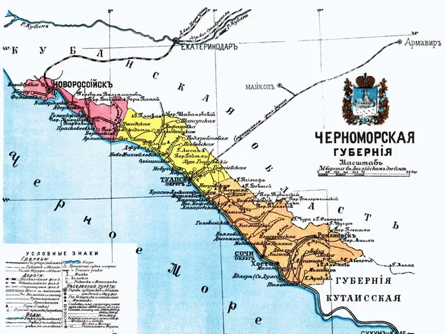 The image shows a poster with a map of the Russian Federation, featuring text and a logo. The map...