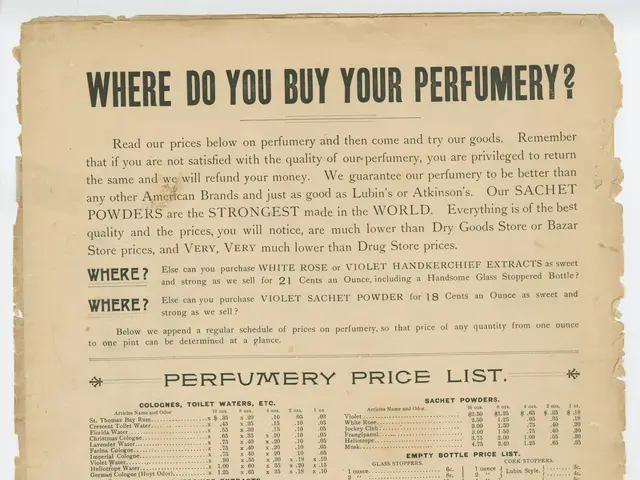 The image shows a paper with text and color samples at the bottom. The text reads "Where do you buy...