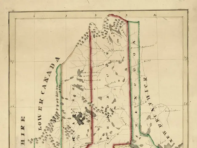 The image shows a map of the state of Maine, with the counties of New Hampshire and Maine clearly...