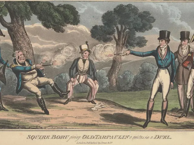 The image shows a group of men in military uniforms standing next to each other, with one of them...