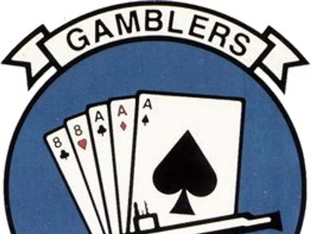 The image shows a blue and white logo with the words "Gamblers vs 28" written on it, along with a...