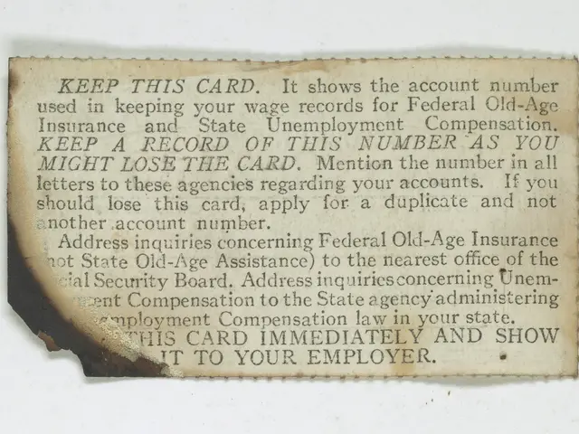 The image shows a piece of paper with text on it that reads "Keep this card, it shows the account...