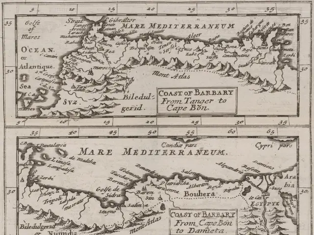 The image shows a paper with a map of Malta and the Mediterranean Sea, with text written on it. The...