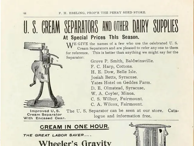 The image shows an old advertisement for the U.S. Cream Separators and Other Dairy Supplies,...