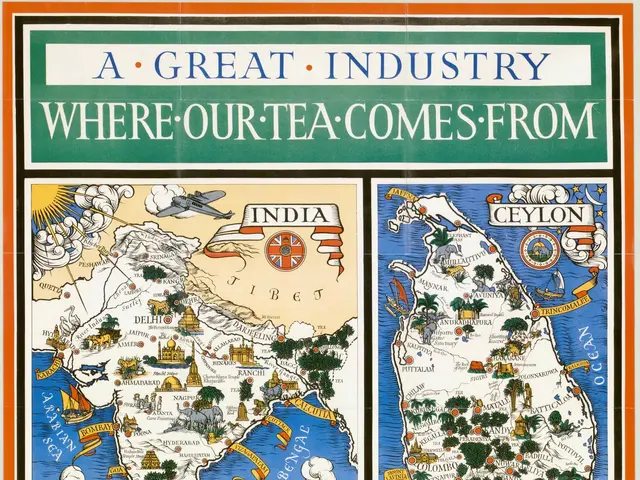 The image shows a poster with a map of India in the center, surrounded by text that reads "A Great...