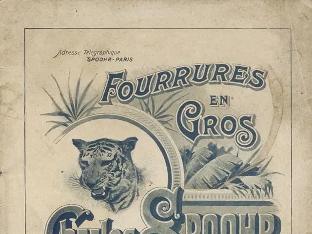 The image shows an old book with a picture of a tiger on it, along with some text. The tiger is...