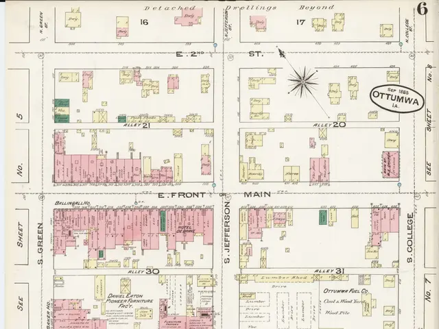 The image shows an old map of the city of Ottawa, Ontario, Canada from 1885. It is a detailed map...