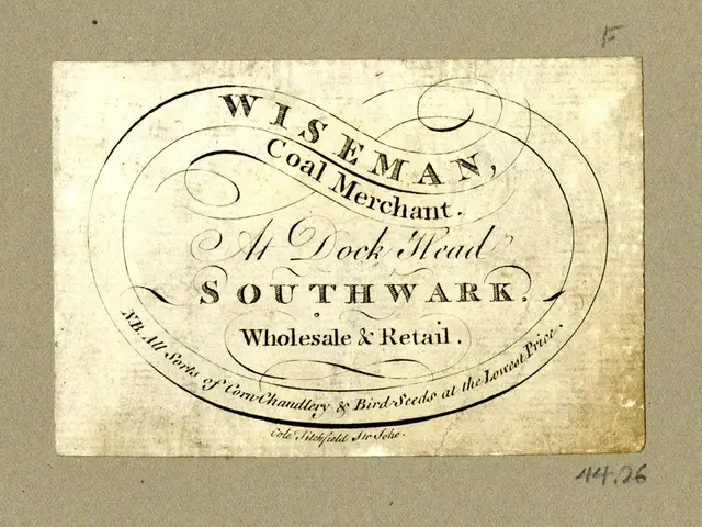 The image shows a paper with text written on it, which reads "Wiseman Coal Merchant, A Dock Head,...