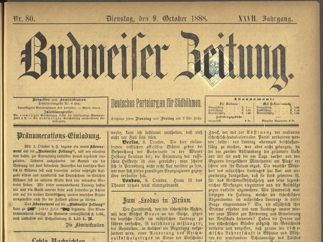 The image shows an old newspaper with the title "Budweiser Betting" printed on the front page. The...