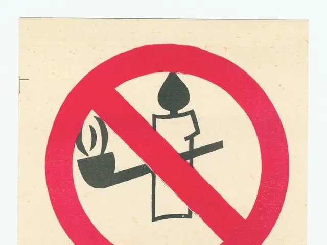 The image shows a no smoking sign on a white background. The sign is rectangular in shape with a...