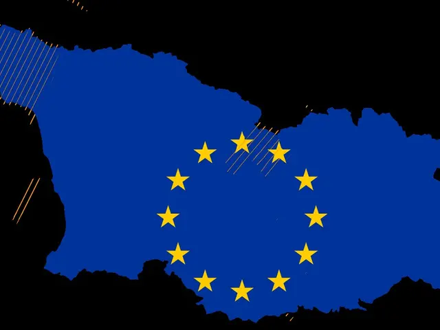 The image shows a map of Croatia with the European Union flag overlaid on top. The map is animated,...