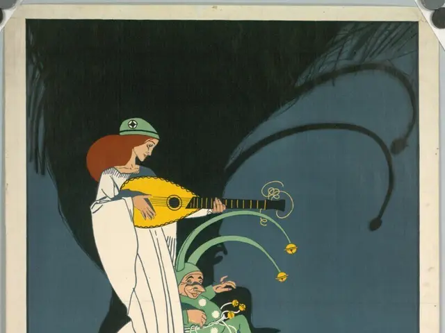 The image shows a poster advertising a concert in Vienna, Austria. It features a woman playing a...