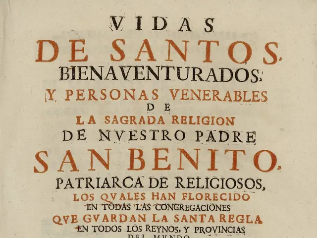 The image shows an old book with the title "Vidas de Santos, Bienventurados y Personas Venerables...