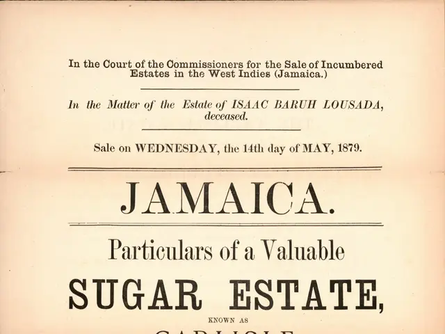 The image shows an old book with the title "Jamaica: Particulars of a Valuable Sugar Estate,...
