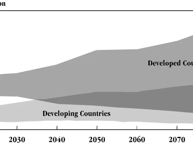 The image shows a graph depicting the metric tons of carbon per person in developing countries. The...