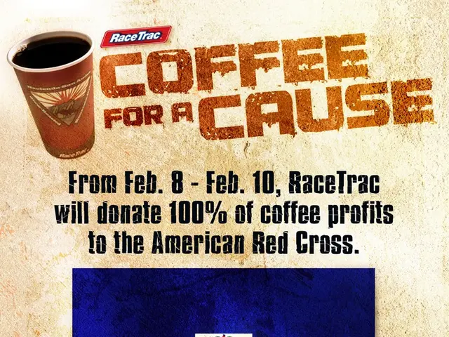 The image shows a poster with a cup of coffee in the center, surrounded by a flag of Haiti. The...