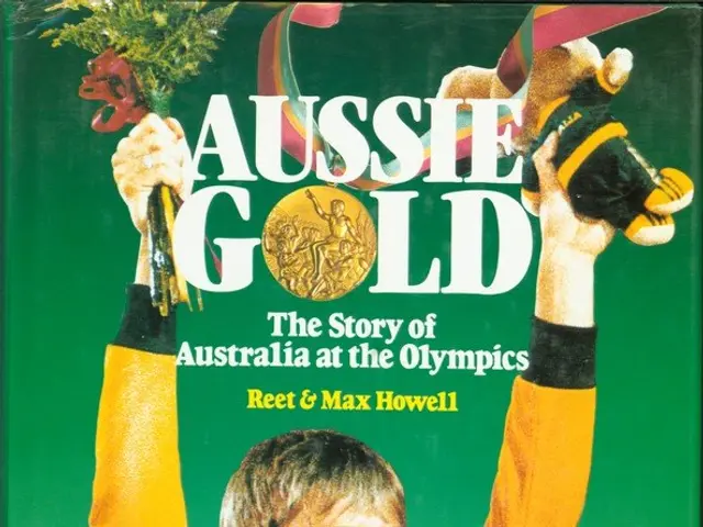 The image shows a book titled "Aussie Gold: The Story of Australia at the Olympics" with a picture...