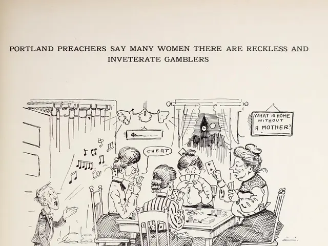 The image shows an open book with a drawing of a group of people sitting around a table. On the...