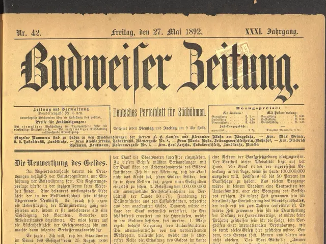 The image shows an old newspaper with the words "Budweiser Betting" written on it against a black...